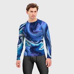 Рашгард мужской Абстрактные волны, цвет: 3D-принт — фото 2