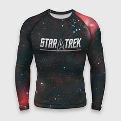 Рашгард мужской Startrek iron logo and space, цвет: 3D-принт