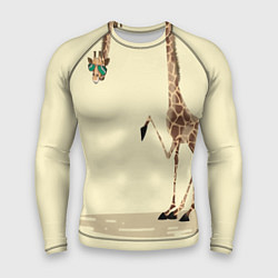 Рашгард мужской Жираф на шее, цвет: 3D-принт