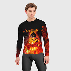 Рашгард мужской Юно в огне Чёрный клевер, цвет: 3D-принт — фото 2