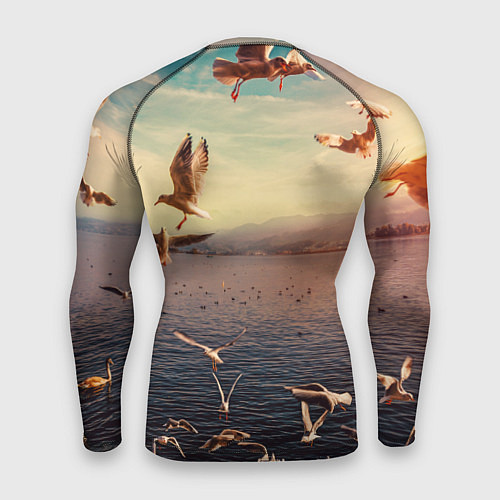 Мужской рашгард Чайки на воде / 3D-принт – фото 2