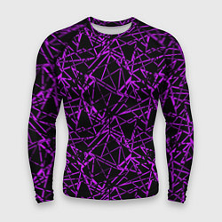Мужской рашгард Фиолетово-черный абстрактный узор