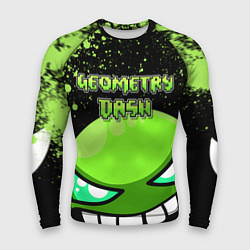 Рашгард мужской Geometry Dash: Green Evil, цвет: 3D-принт