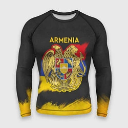 Рашгард мужской Yellow and Black Armenia, цвет: 3D-принт