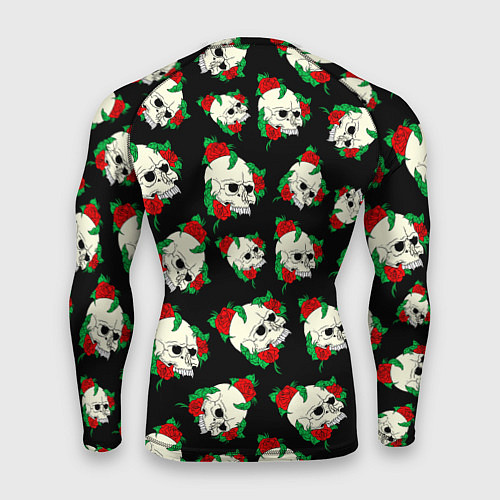 Мужской рашгард Черепа и розы Skull and Roses / 3D-принт – фото 2