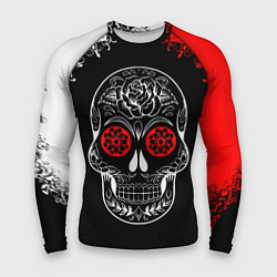 Мужской рашгард Red White Skull - Череп