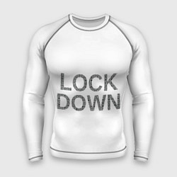 Рашгард мужской QR Lockdown англ, цвет: 3D-принт