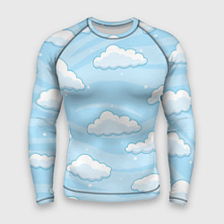 Рашгард мужской Зимние облака, цвет: 3D-принт