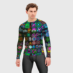 Рашгард мужской Geometry Dash: Heroes, цвет: 3D-принт — фото 2