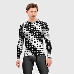 Рашгард мужской Следы от Лап, цвет: 3D-принт — фото 2