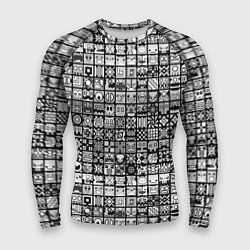 Мужской рашгард Geometry Dash: BW Pattern
