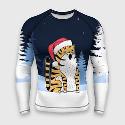 Мужской рашгард Удивленный тигр 2022