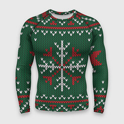 Мужской рашгард Knitted Snowflake Pattern