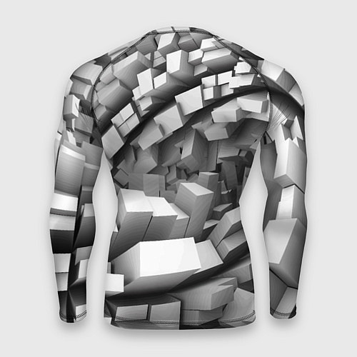 Мужской рашгард Геометрическая объёмная абстракция / 3D-принт – фото 2