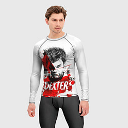 Рашгард мужской Декстер Морган портрет, цвет: 3D-принт — фото 2