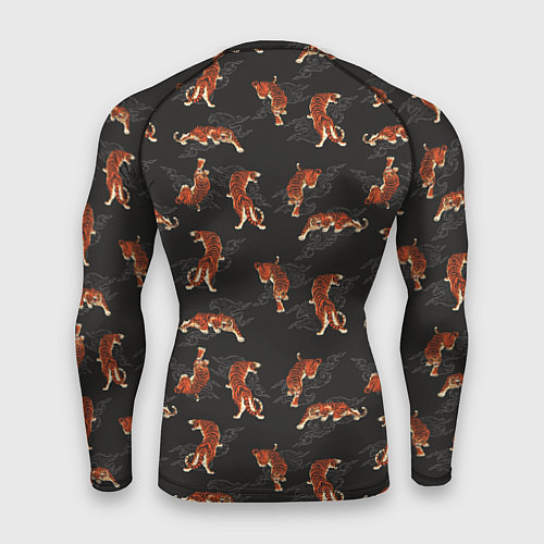 Мужской рашгард Тигр-хищник в облаках / 3D-принт – фото 2