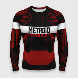 Рашгард мужской Metroid Dread Black Red Logo, цвет: 3D-принт