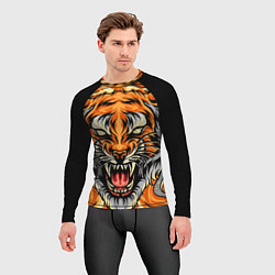 Рашгард мужской Символ года тигр в гневе, цвет: 3D-принт — фото 2