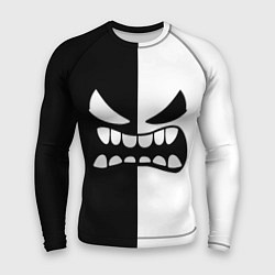 Мужской рашгард Geometry Dash: White x Black