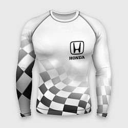 Рашгард мужской HONDA, ХОНДА СПОРТ, ФИНИШНЫЙ ФЛАГ, цвет: 3D-принт