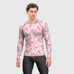 Рашгард мужской Розовые Единороги, цвет: 3D-принт — фото 2