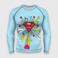Рашгард мужской Logo The 14th of February Superman, цвет: 3D-принт