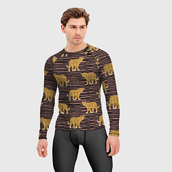 Рашгард мужской Леопарды паттерн, цвет: 3D-принт — фото 2