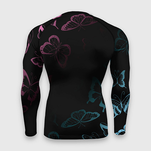 Мужской рашгард Adele Бабочки / 3D-принт – фото 2