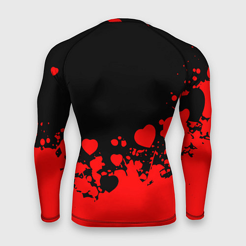 Мужской рашгард Adele Сердечки Автограф / 3D-принт – фото 2