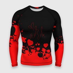 Рашгард мужской Adele Сердечки Автограф, цвет: 3D-принт