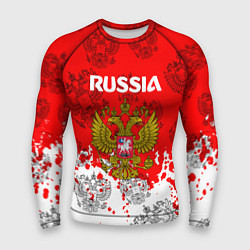 Мужской рашгард Russia Паттерн Гербов