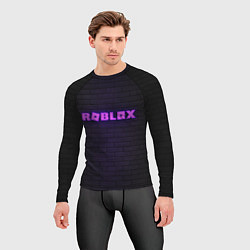 Рашгард мужской ROBLOX NEON LOGO ИГРА РОБЛОКС, цвет: 3D-принт — фото 2