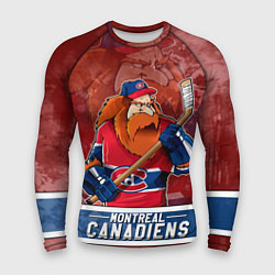 Рашгард мужской Монреаль Канадиенс, Montreal Canadiens Маскот, цвет: 3D-принт