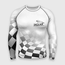 Рашгард мужской Jaguar, Ягуар Финишный флаг, цвет: 3D-принт