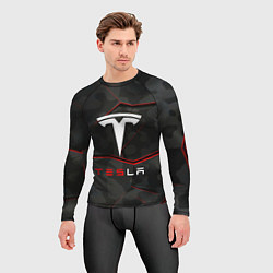 Рашгард мужской Tesla Sport Logo, цвет: 3D-принт — фото 2