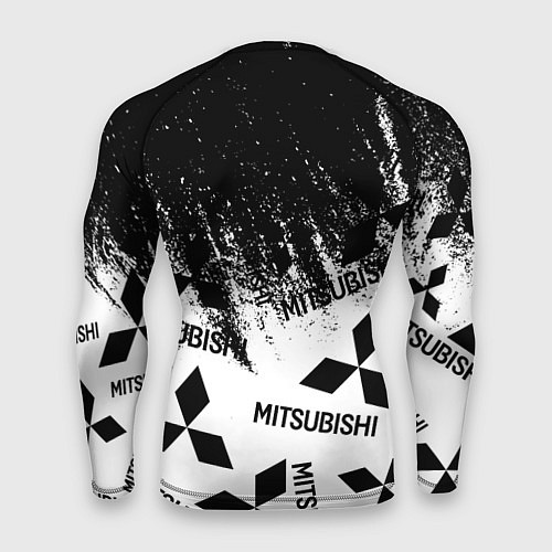 Мужской рашгард Mitsubishi black & white / 3D-принт – фото 2