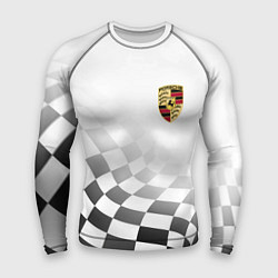 Рашгард мужской Porsche Порше Финишный флаг, цвет: 3D-принт