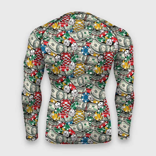 Мужской рашгард Деньги Казино / 3D-принт – фото 2