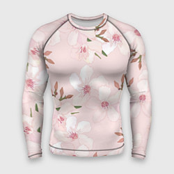 Рашгард мужской Розовые цветы весны, цвет: 3D-принт