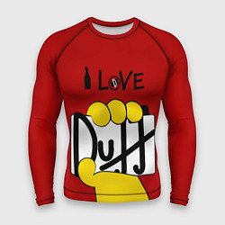 Рашгард мужской I LOVE DUFF Симпсоны, Simpsons, цвет: 3D-принт