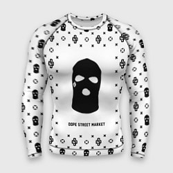 Рашгард мужской Узор White Ski Mask Dope Street Market, цвет: 3D-принт