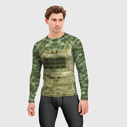 Рашгард мужской Бронежилет: зеленый камуфляж, цвет: 3D-принт — фото 2