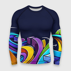Мужской рашгард Цветное граффити