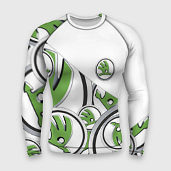 Рашгард мужской Skoda Шкода Half Pattern, цвет: 3D-принт