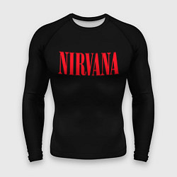 Рашгард мужской Nirvana in Red, цвет: 3D-принт