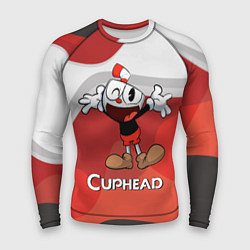 Рашгард мужской Cuphead веселая красная чашечка, цвет: 3D-принт