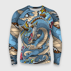 Рашгард мужской Синий дракон-монст, цвет: 3D-принт