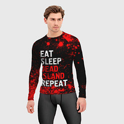 Рашгард мужской Eat Sleep Dead Island Repeat Краска, цвет: 3D-принт — фото 2