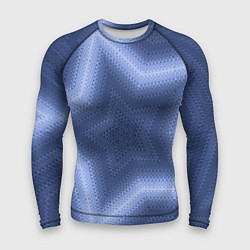 Рашгард мужской Синий звездный современный узор, цвет: 3D-принт