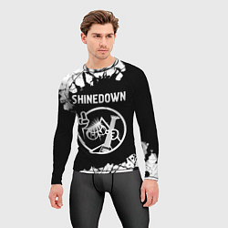 Рашгард мужской Shinedown КОТ Краска, цвет: 3D-принт — фото 2